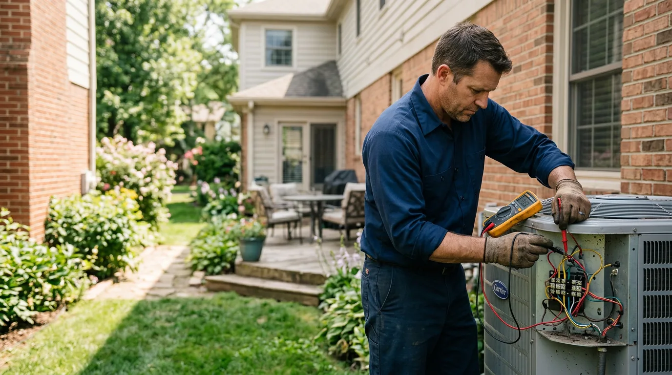 HVAC technician working near Cromwell, OK
